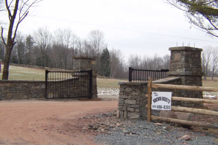 Stone Entrance Way & Pillars