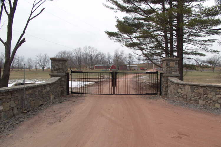 Stone Entrance Way & Pillars