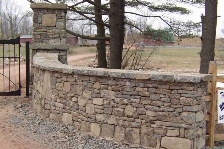 Stone Entrance Way & Pillars