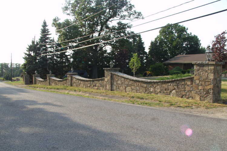 Stone Entrance Way & Pillars