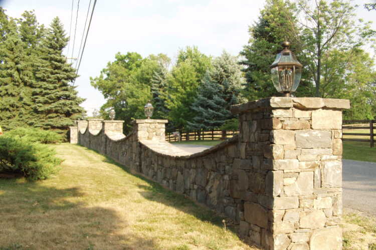 Stone Entrance Way & Pillars