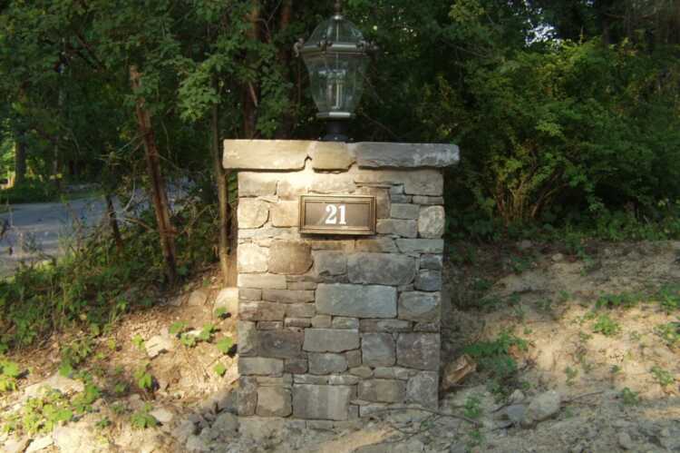 Stone Entrance Way & Pillars