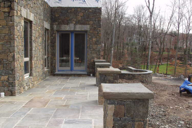 Stone Entrance Way & Pillars