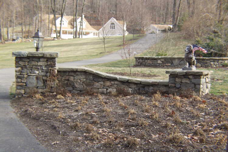 Stone Entrance Way & Pillars